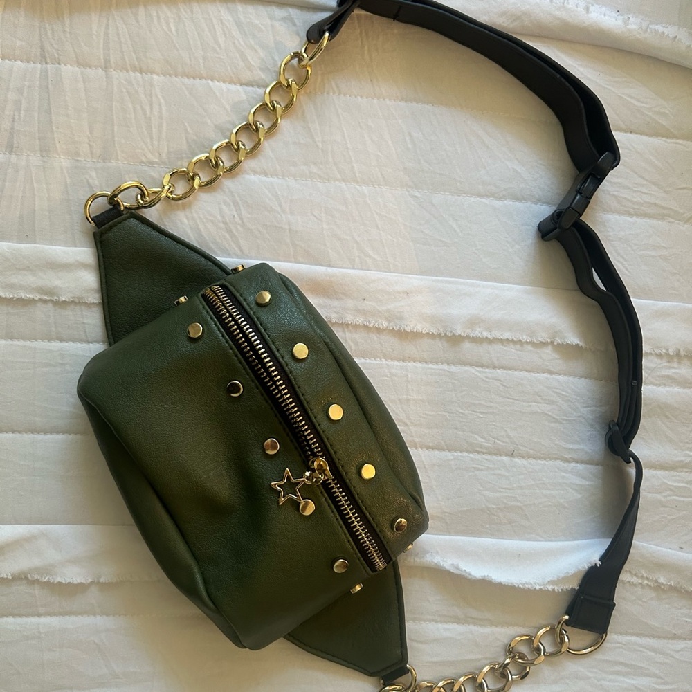 Green Studded Women's Bag